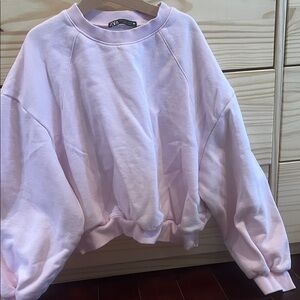 Pink cropped girls Oversized Sweatshirt
